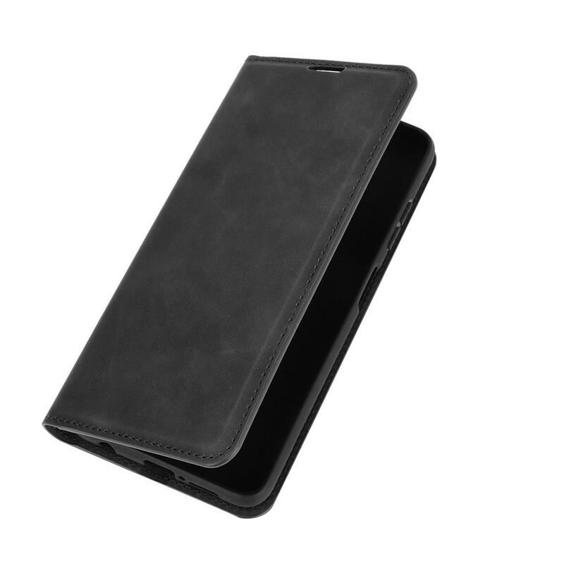 Flip Cover Xiaomi Poco X3 Lederoptik Weiches Leder
