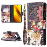 Xiaomi Poco X3 Tasche mit Reißverschluss Elefant