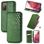 Flip Cover Samsung Galaxy S20 FE Kunstleder Textur Diamant