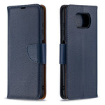 Xiaomi Poco X3 Litchi Tasche Schräge Klappe