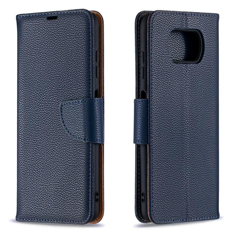 Xiaomi Poco X3 Litchi Tasche Schräge Klappe
