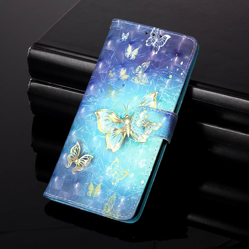 Xiaomi Poco X3 Hülle Goldene Schmetterlinge