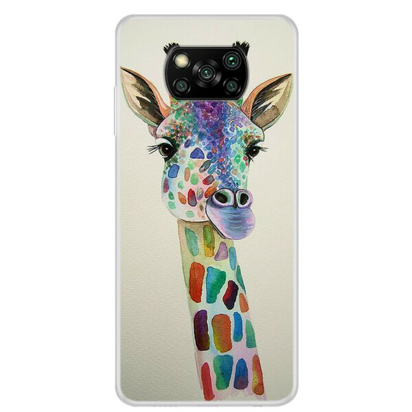 Xiaomi Poco X3 Giraffe Cover Farbig
