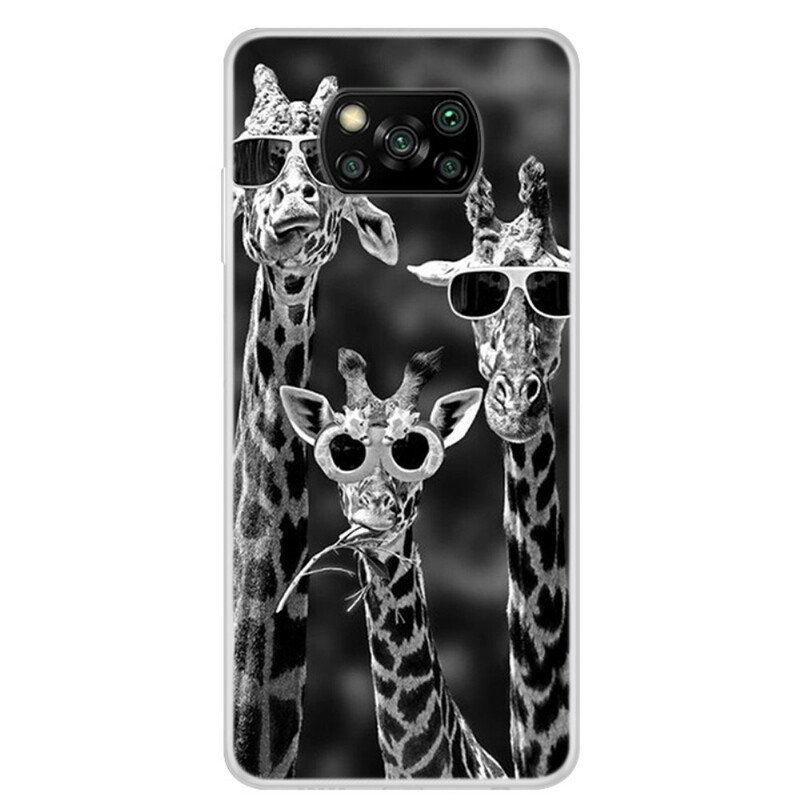 Xiaomi Poco X3 Giraffen mit Brille Cover