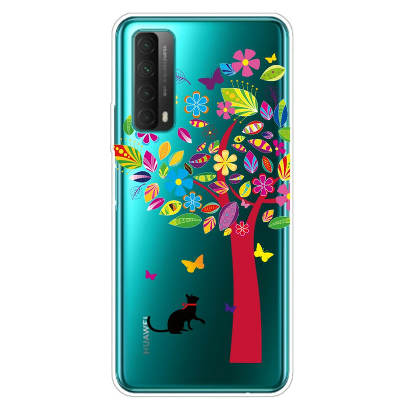 Cover Huawei P Smart 2021 Katze unter dem Baum
