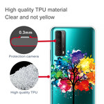 Huawei P Smart 2021 Transparent Aquarell Baum Cover