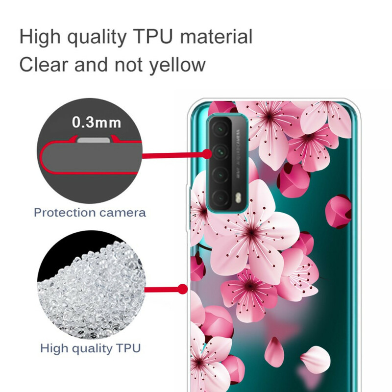 Huawei P smart 2021 Cover Große Rosenblüten