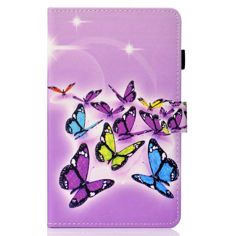 Hülle Samsung Galaxy Tab S7 Gemalte Schmetterlinge