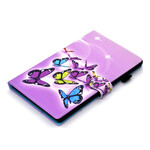 Hülle Samsung Galaxy Tab S7 Gemalte Schmetterlinge