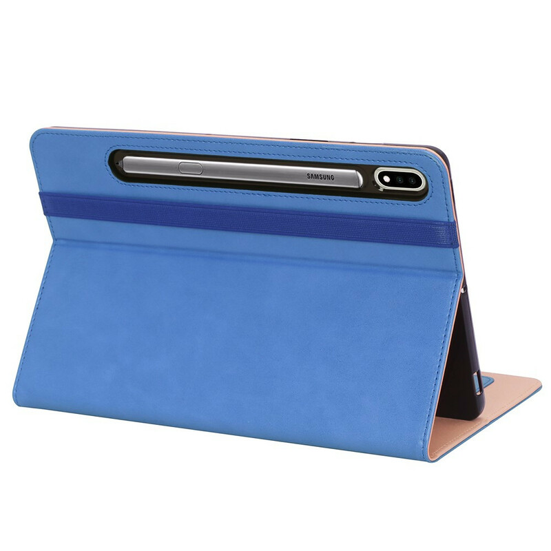 Samsung Galaxy Tab S7 Plus Style Leather Case with Strap