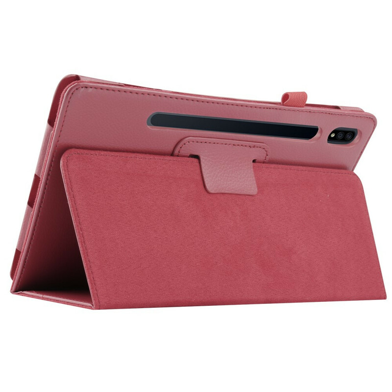 Samsung Galaxy Tab S7 Plus Kunstleder Tasche Litchi
