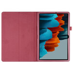 Samsung Galaxy Tab S7 Plus Kunstleder Tasche Litschi