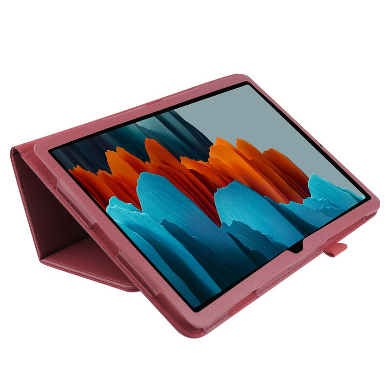 Samsung Galaxy Tab S7 Plus Kunstleder Tasche Litschi