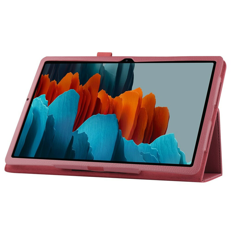 Samsung Galaxy Tab S7 Plus Kunstleder Tasche Litschi
