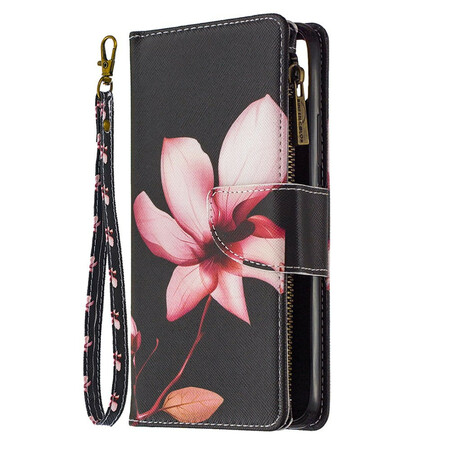Hülle Realme C11 Tasche mit Reißverschluss Blume