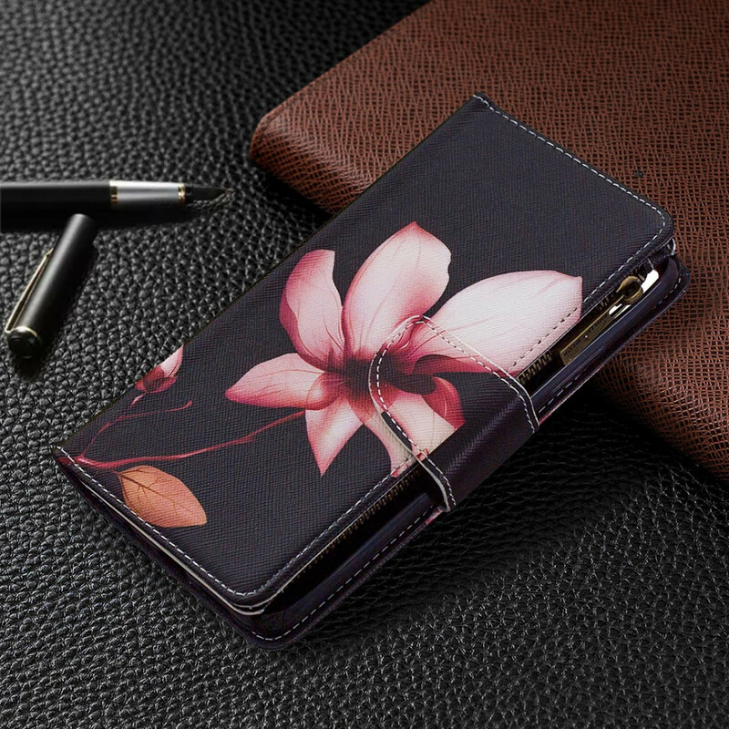 Hülle Realme C11 Tasche mit Reißverschluss Blume