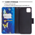 Hülle Realme C11 Tasche mit Reißverschluss Goldene Schmetterlinge