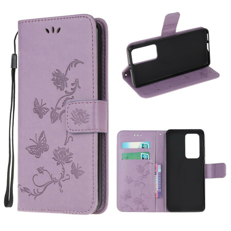 Xiaomi Mi 10T / 10T Pro Tasche Asiatische Schmetterlinge und Blumen