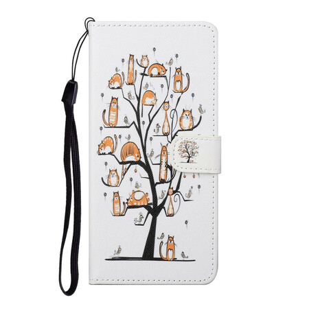 Xiaomi Mi 10T Lite Tasche Funky Cats mit Riemen