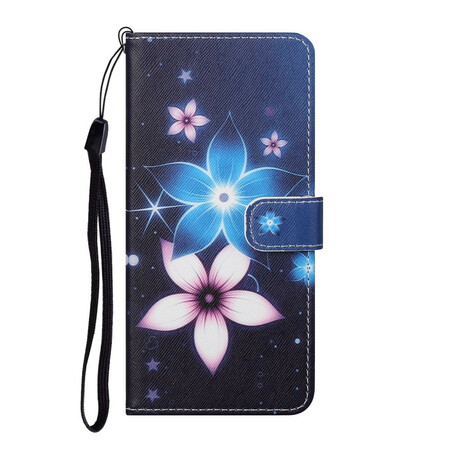 Xaiomi Mi 10T Lite Tasche Mondblumen mit Riemen