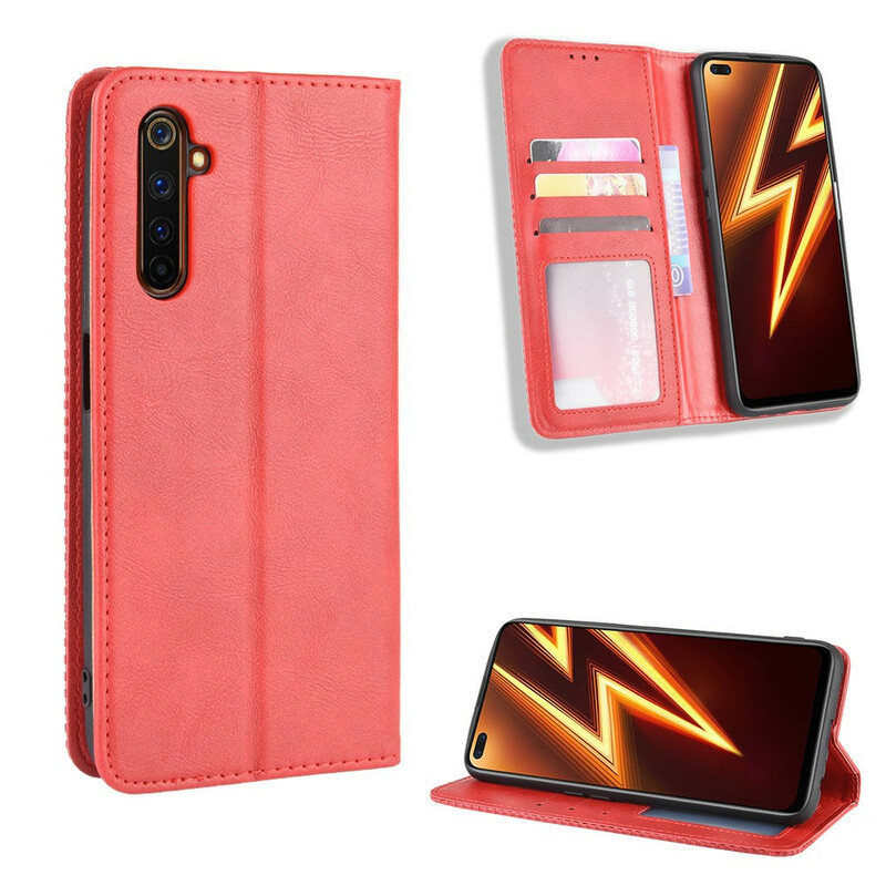 Flip Cover Realme X50 Pro Vintage Styled Leather Effect