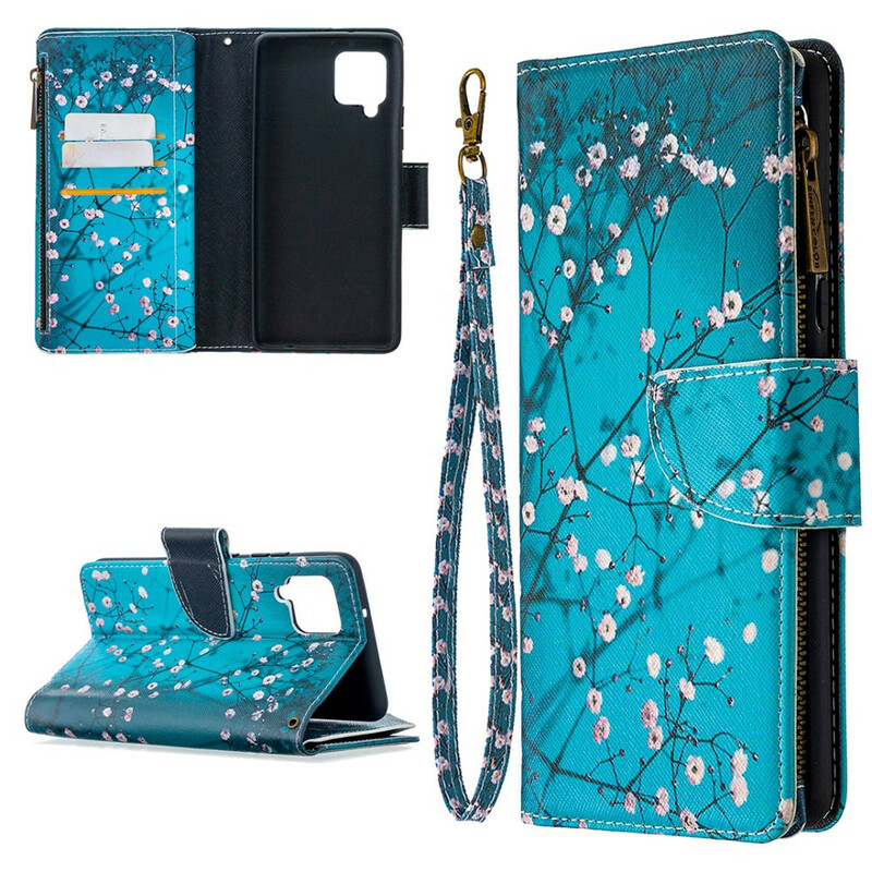 Samsung Galaxy A42 5G Tasche mit Reißverschluss Baum