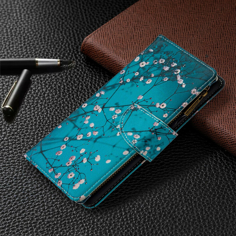 Samsung Galaxy A42 5G Tasche mit Reißverschluss Baum