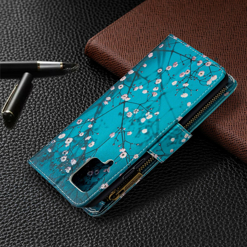 Samsung Galaxy A42 5G Tasche mit Reißverschluss Baum