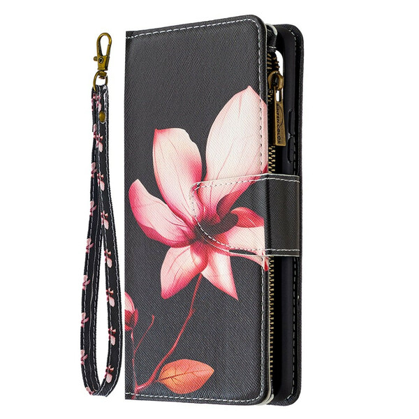 Samsung Galaxy A42 5G Tasche mit Reißverschluss Blume