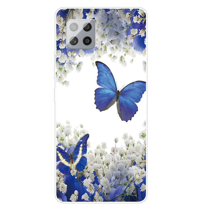 Samsung Galaxy A42 5G Schmetterlinge Design Cover