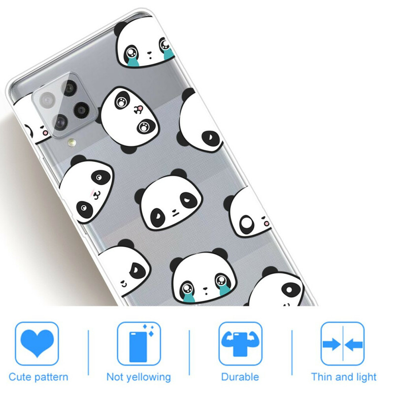 Samsung Galaxy A42 5G Transparent Pandas Sentimental Cover