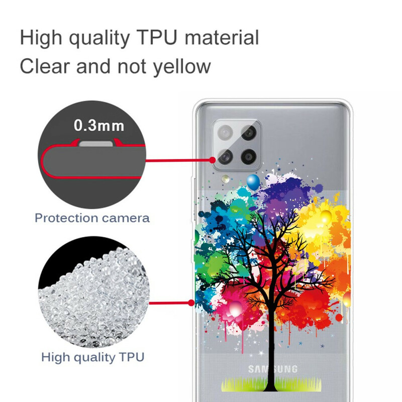 Samsung Galaxy A42 5G Hülle Transparent Aquarell Baum