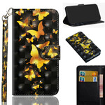 Hülle Samsung Galaxy A42 5G Gelbe Schmetterlinge
