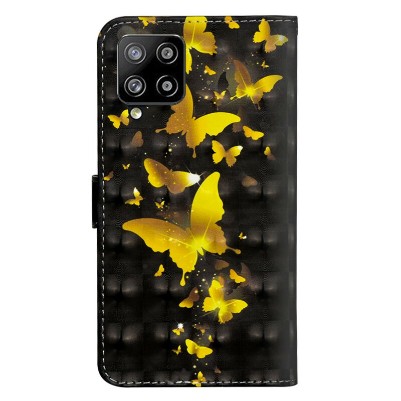 Hülle Samsung Galaxy A42 5G Gelbe Schmetterlinge
