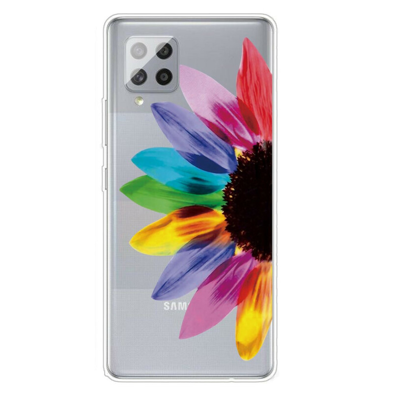 Samsung Galaxy A42 5G Cover Bunte Blume