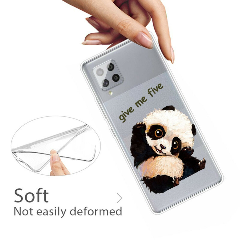 Samsung Galaxy A42 5G Transparent Panda Give Me Five Cover