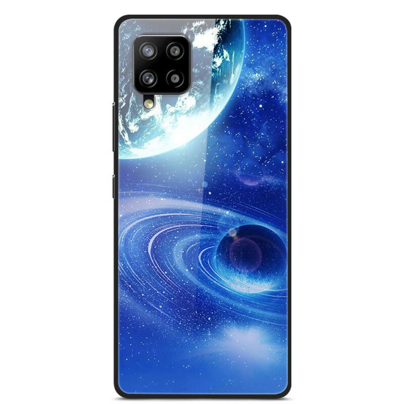 Samsung Galaxy A42 5G Glas- und Silikonhülle Planeten