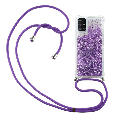 Samsung Galaxy A51 5G Glitter Cover mit Kordel