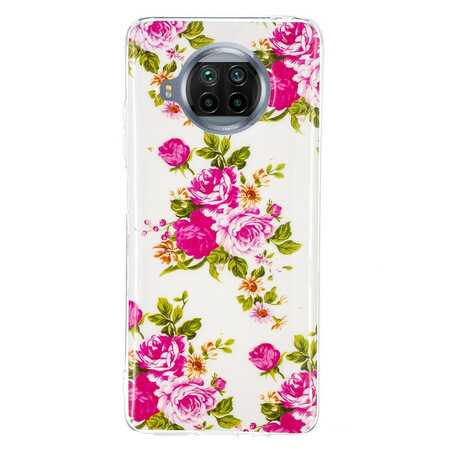 Xiaomi Mi 10T Lite Cover Blumen Liberty Fluoreszierend