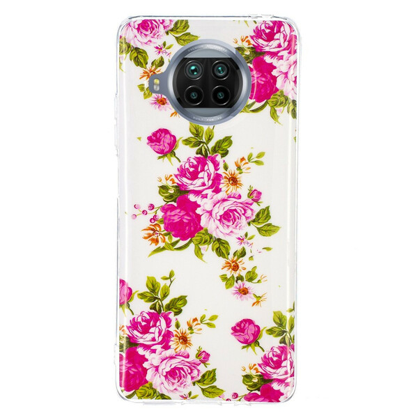 Xiaomi Mi 10T Lite Cover Blumen Liberty Fluoreszierend