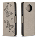 Xiaomi Mi 10T Lite Tasche Gedruckte Schmetterlinge mit Riemen