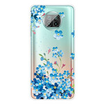 Xiaomi Mi 10T Lite Cover Blauer Blumenstrauß