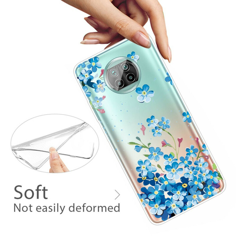 Xiaomi Mi 10T Lite Cover Blauer Blumenstrauß