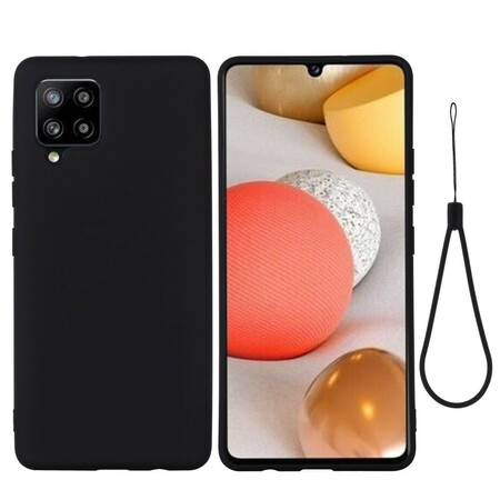 Samsung Galaxy A42 Liquid Silicone Cover mit Lanyard