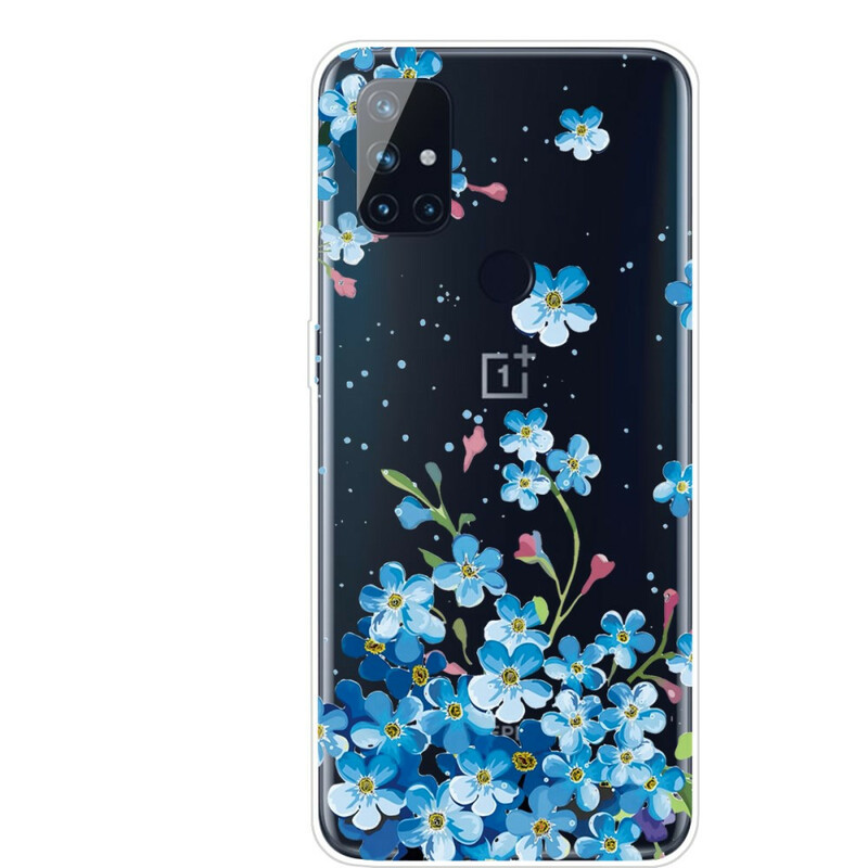 OnePlus Nord N10 Cover Blaue Blumen