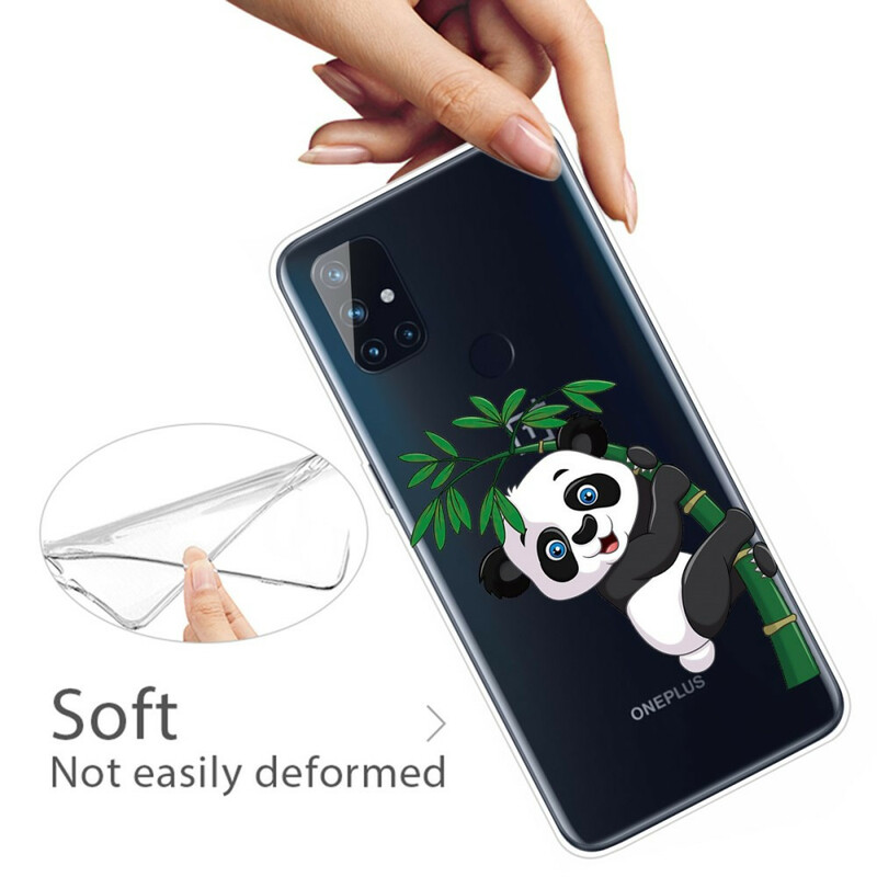 OnePlus Nord N10 Transparent Panda Cover Auf Bambus