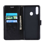 Samsung Galaxy A20s Hülle Schmetterlinge und Blumen