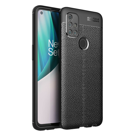 Cover OnePlus Nord N10 Litschi-Leder-Effekt Double Line
