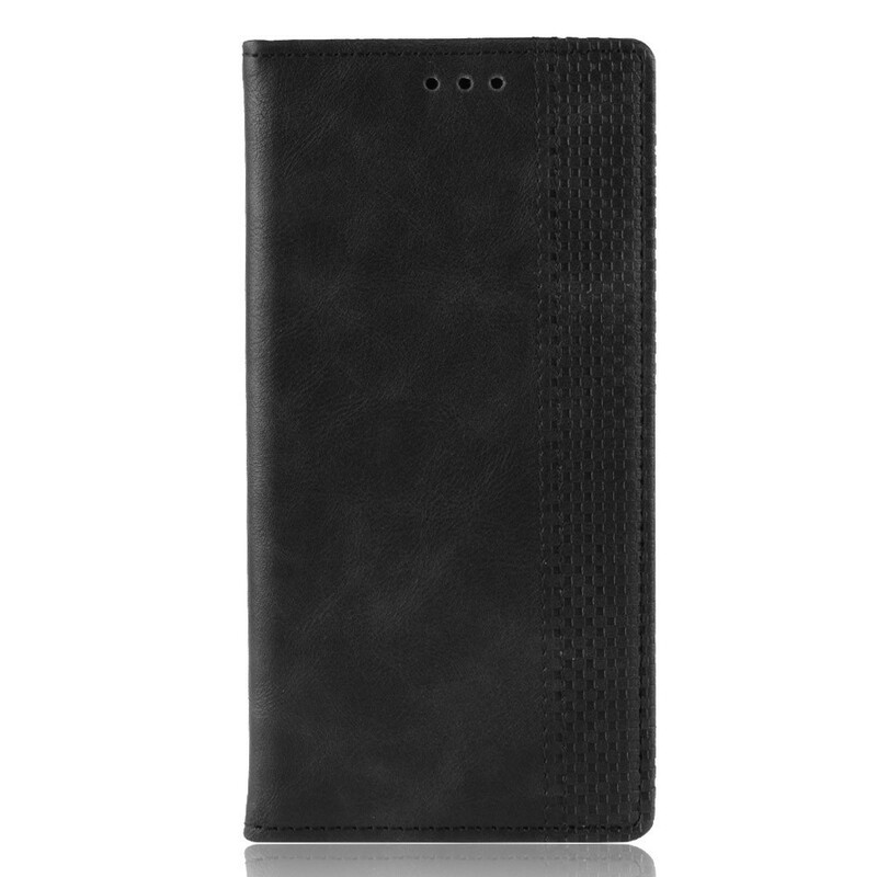 Flip Cover Samsung Galaxy A20s Vintage-Leder-Effekt Stilisiert