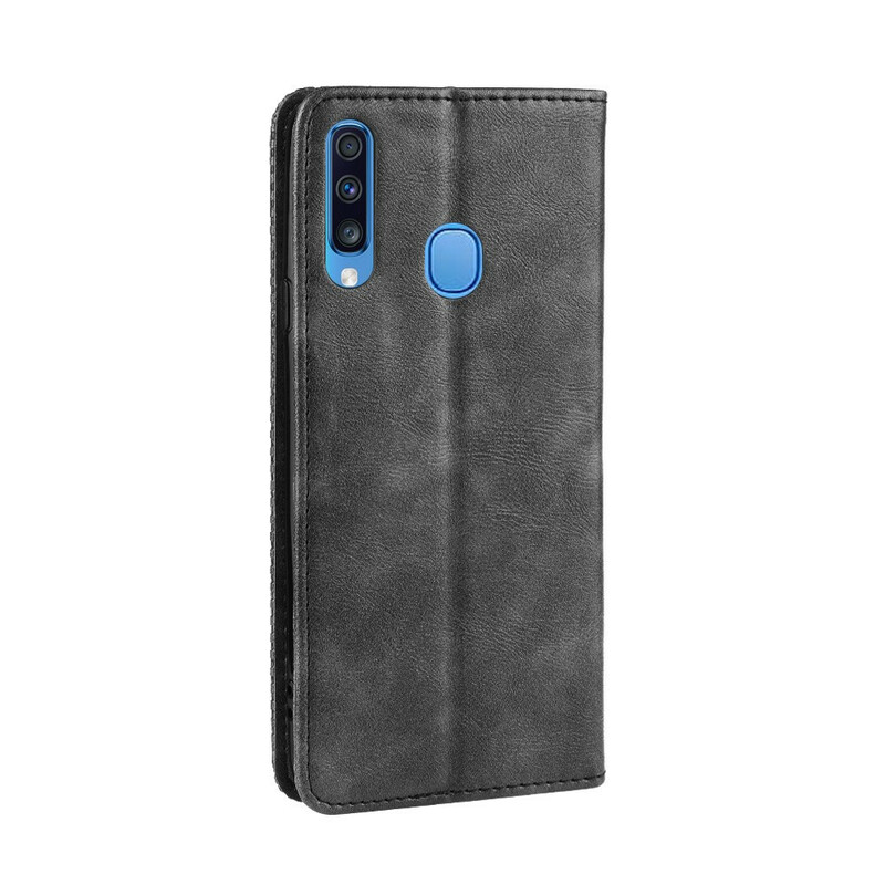 Flip Cover Samsung Galaxy A20s Vintage-Leder-Effekt Stilisiert